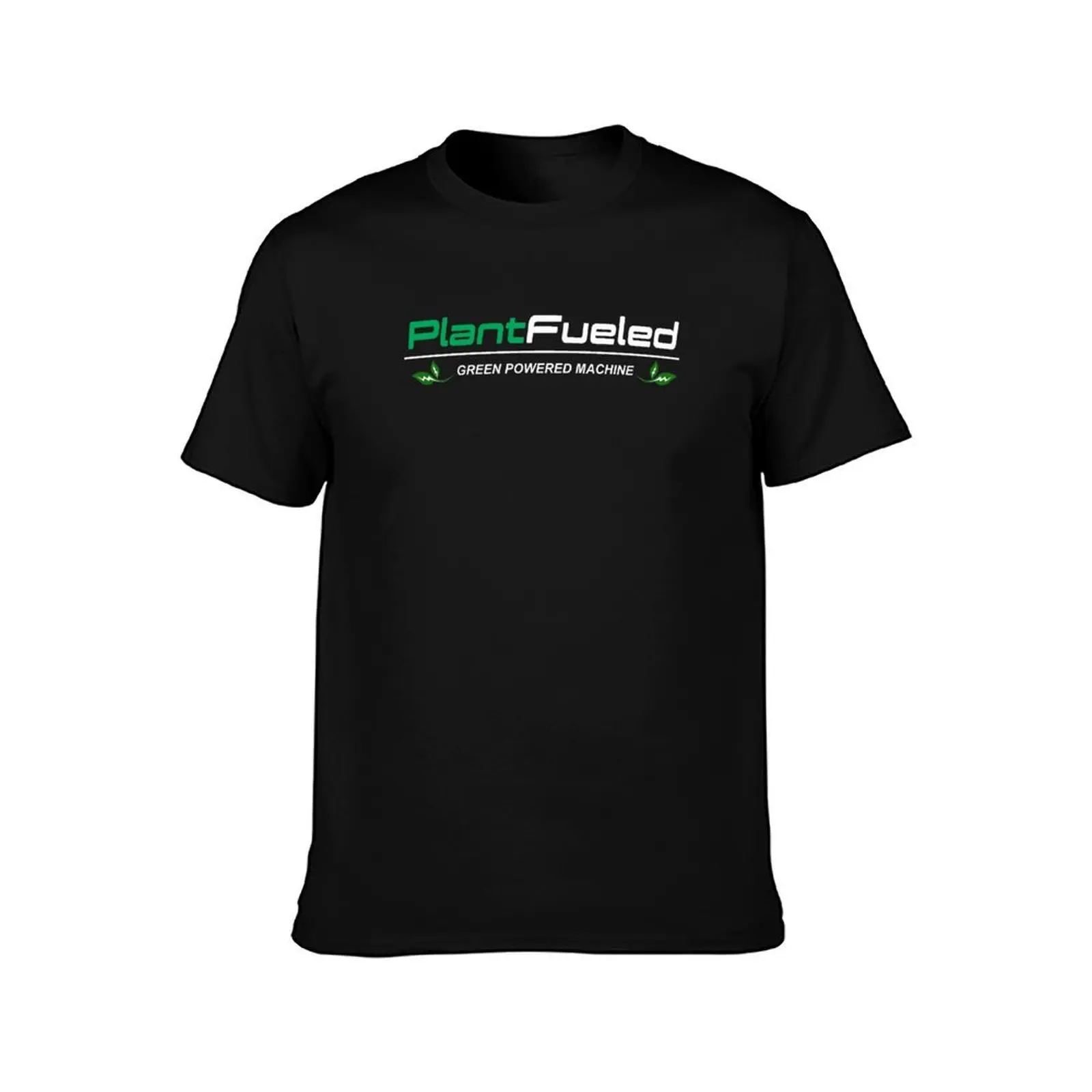Plant Fueled Plant Based Vegan Powered Green Machine T-Shirt, Summer Casual Cotton Tee, Oversized Streetwear Tops, 100% Cotton
