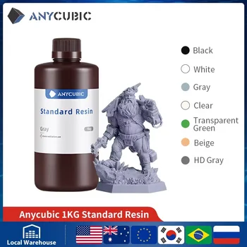 Anycúbico 405nm resina uv padrão para impressora 3d lcd para photon mono 7 pro materiais de impressão 3d resina fotossensível