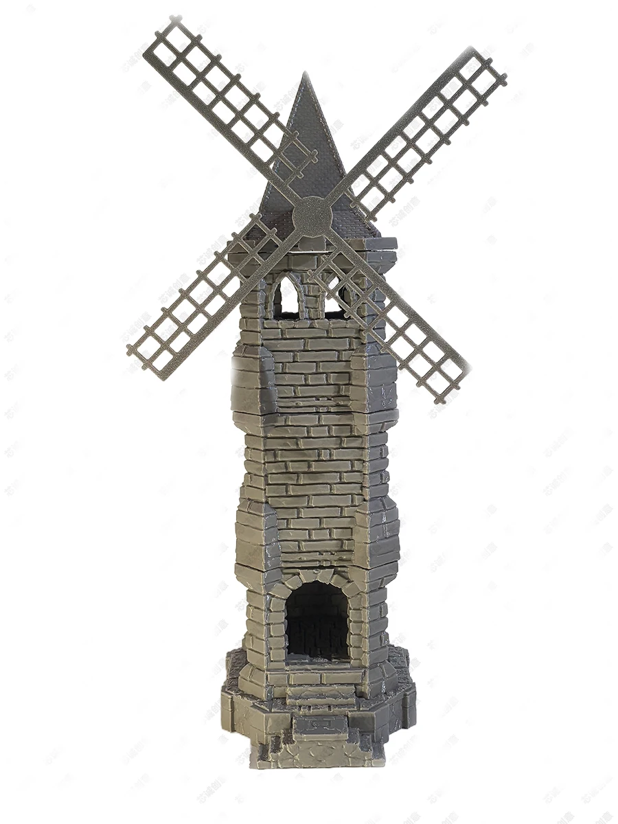 Model Windmill Observation Tower Board Game Scene Architecture Micro Landscape Sand Table DIY Hobby Making Accessory Tools