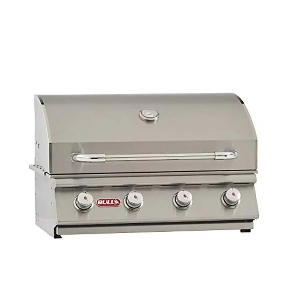 Natural Gas Grill 30-Inch Stainless Steel 60,000 BTU Heat Searing Porcelain Coated Burners 810 sq.in Cooking Area Piezo Igniters