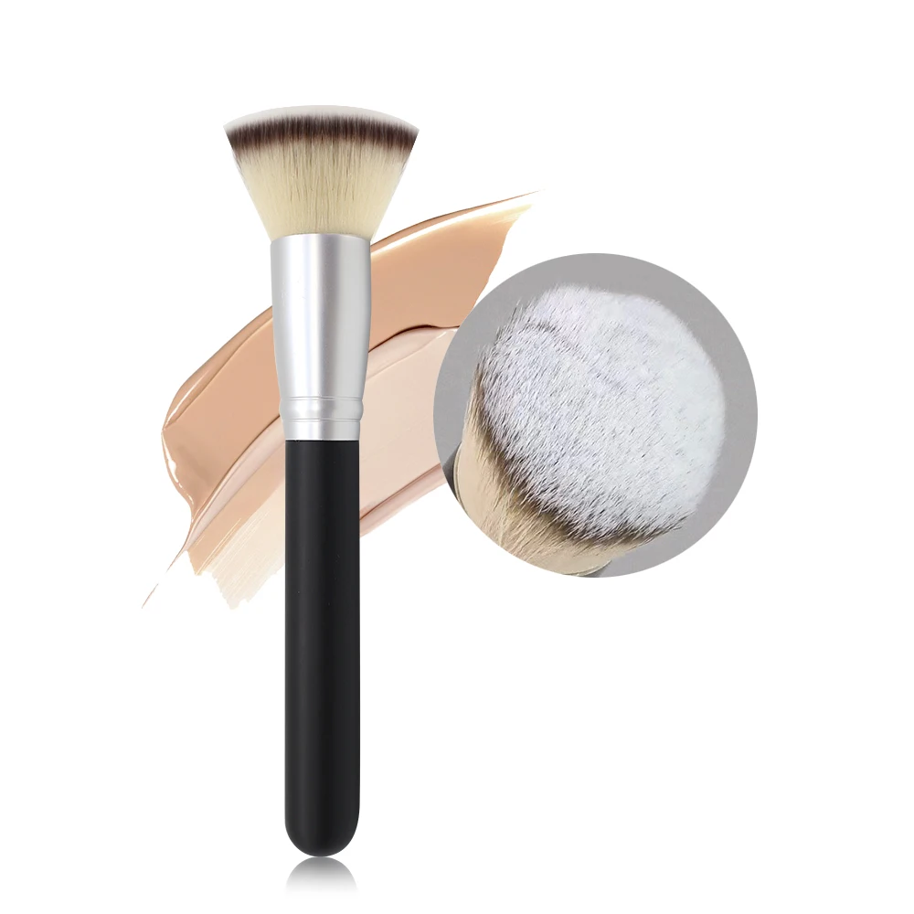 Makeup Brush Flat Top Kabuki Foundation Brush for Liquid Cream and Powder Contour Buffing Blending Concealer Face Brush