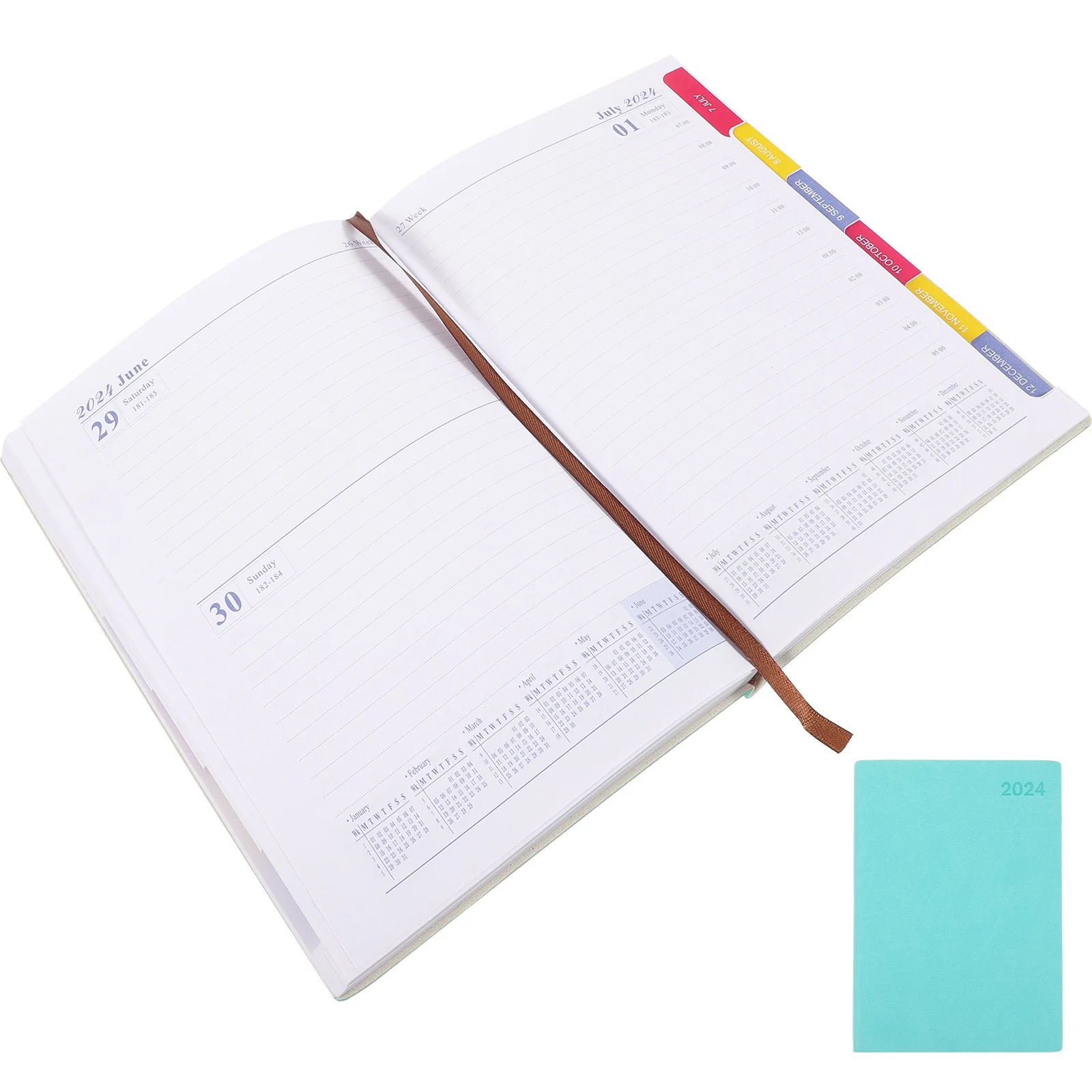 

2024 Agenda Book Business Planning Notebook Notebooks Pocket Schedules Daily Planner Undated Paper Writing Use Pads Office