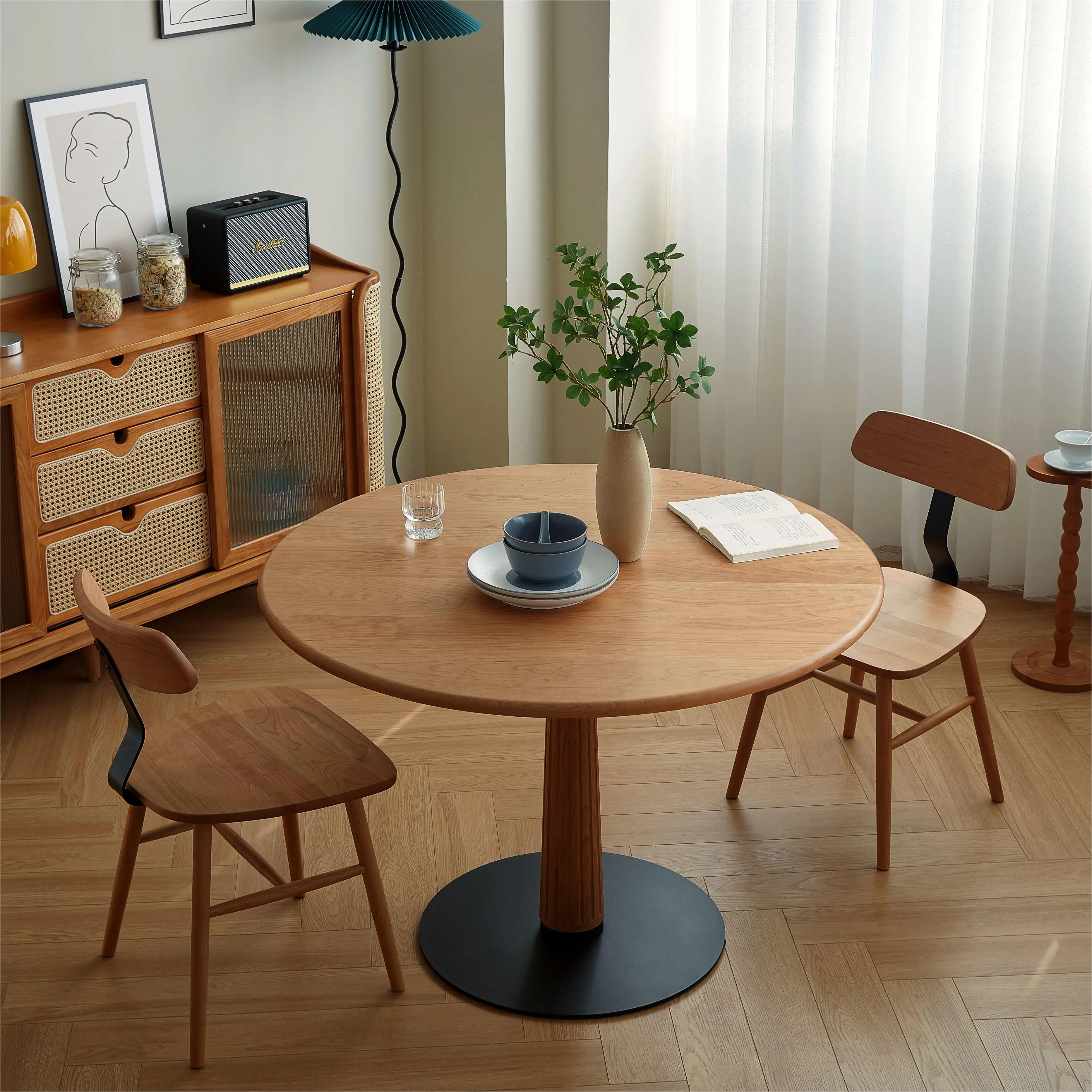 OEM/ODM Factory Direct Sale  Modern Solid Wood Coffee Table Brown Living Room Dining Table Wooden Table for Lunch