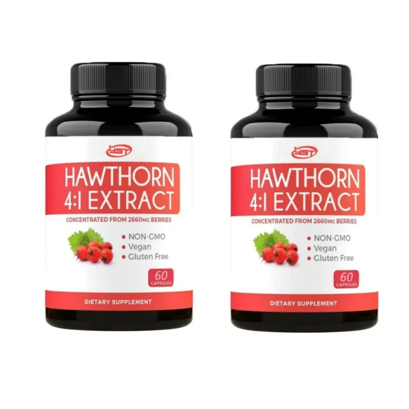 Hawthorn Berry High Strength Extract - Digestive and Heart Health Supplement -2660 Mg Fresh Berry Concentrate- 60 Capsules