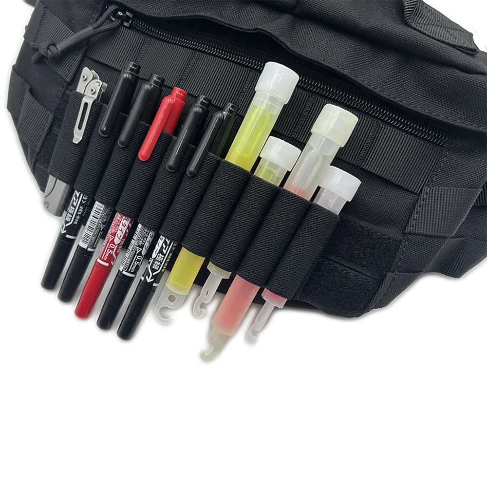 Taktische EDC Elastische Zubehörtasche mit Klettverschluss für Werkzeuge, Stifte, Leuchtstäbe für Rucksäcke, Taktische Westen und EDC-Taschen – Detail 6