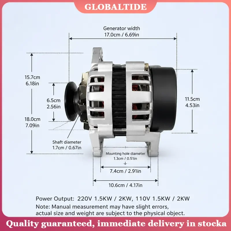 Small AC Generator 220V 110V Permanent Magnet Brushless 800W 1300W 1500W 2000W Stabilized Voltage Pure Copper Wire