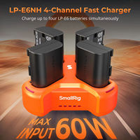 SmallRig 4838 LP-E6NH 4-Channel Camera Battery Charger For Canon 70D 7DII R6 R5 60D 80D 90D 5D Mark4 R5 R7 Camera Battery Etc