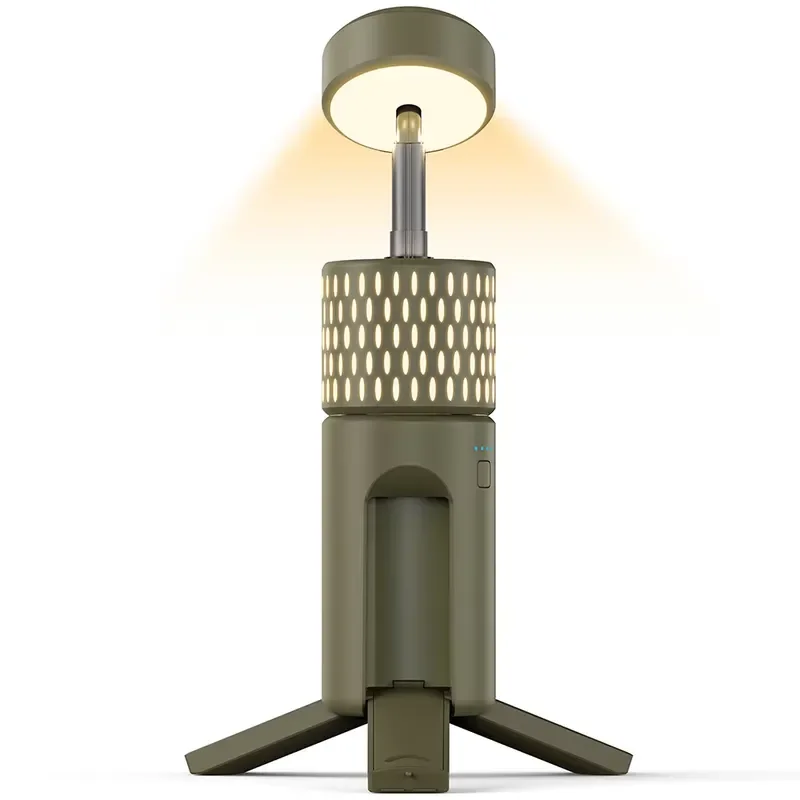 Portable Rechargeable Camping Light Multifunctional Retractable LED Lantern for Outdoor Adventure Hiking Emergency Tent Lamp
