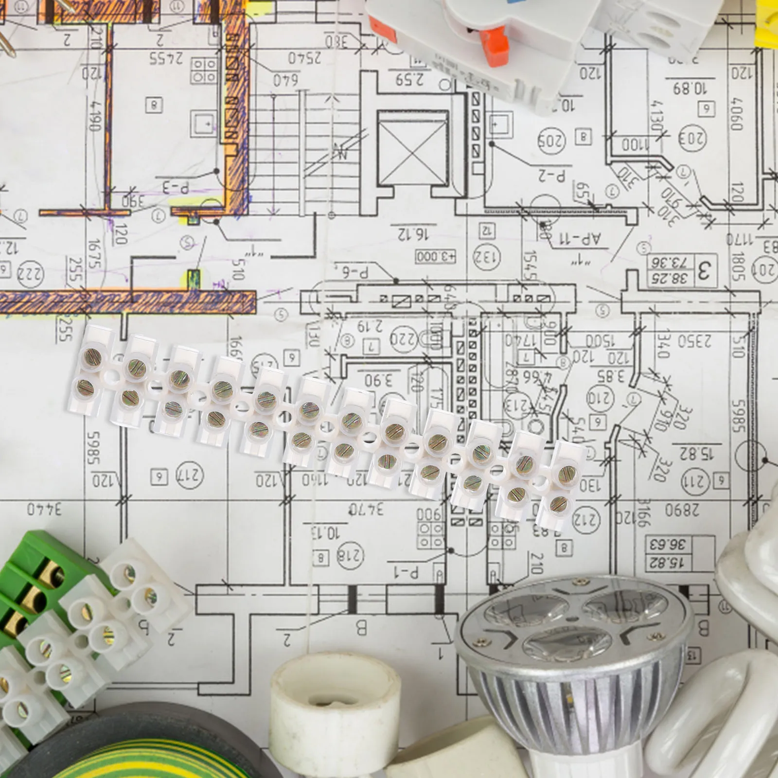 

10pcs U-shaped Terminal Block Wire Connector Screw Connectors for Wiring Blocks Socket Strip Terminals PA Nylon Flame Retardant