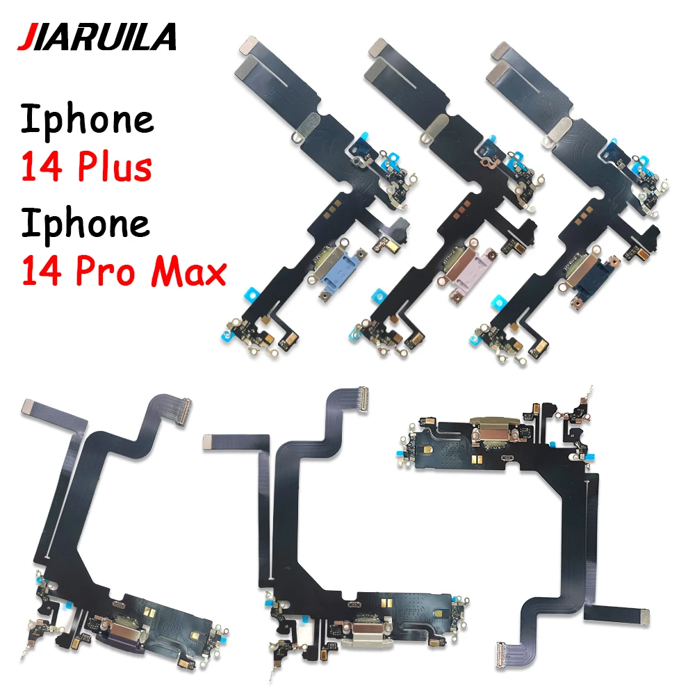 10 Pcs Dock Connector Micro USB Charger Charging Port Flex Cable Microphone Board For IPhone 14 Plus 14 Pro 14 Pro Max