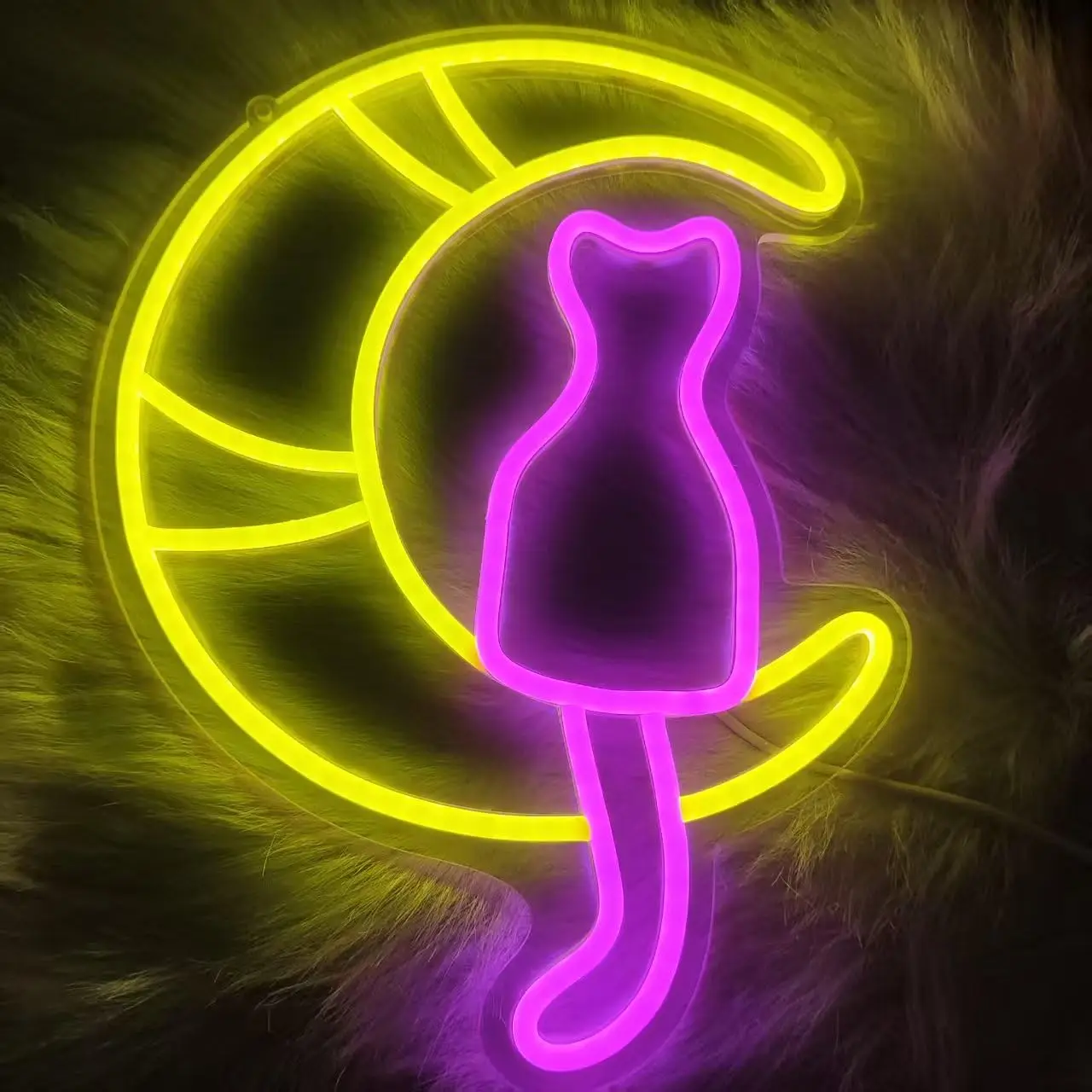 Cat LED Neon Sign USB Wall Hanging Light Gothic Aesthetic Decor Lamp For Coffee Shop Bedroom Bar Club Wall Art Birthday Gift