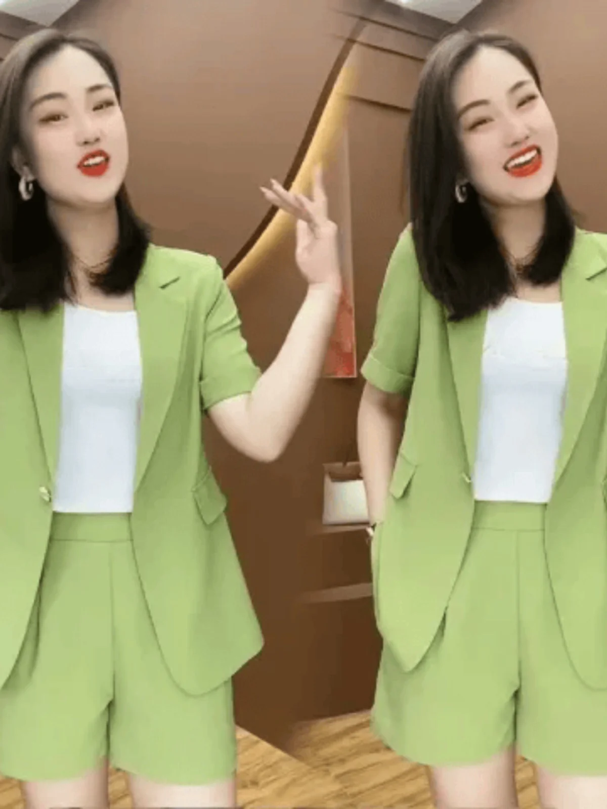 

Повседневный летний брючный костюм из двух предметов для женщин больших размеров с высокой талией, свободный крой, корейский ансамбль Sle Faion