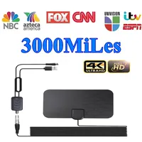 8K Indoor 3000 Miles Digital HDTV Antenna TV Aerial With Amplifier Booster DVB T2 ISDBT Satellite Dish Signal Receiver