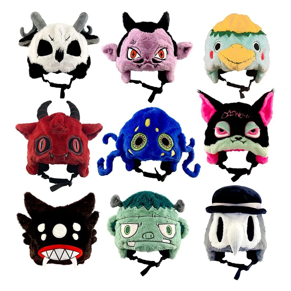 Ski Helmet Decoration Cover Cap Cartoon Animal Plush Skiing Helmets Decorative Hat for Snowboarding Bicycle Adults & Kids