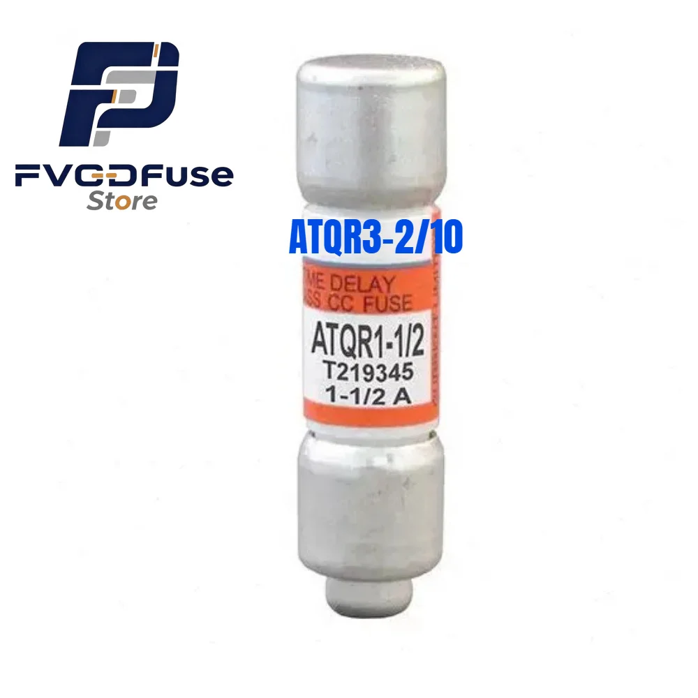 10PCS OEM ATQR3‑2/10 ATQR‑3‑2/10 3.2A 600VAC 300VDC Time‑Delay Class‑CC Rejection Fuse