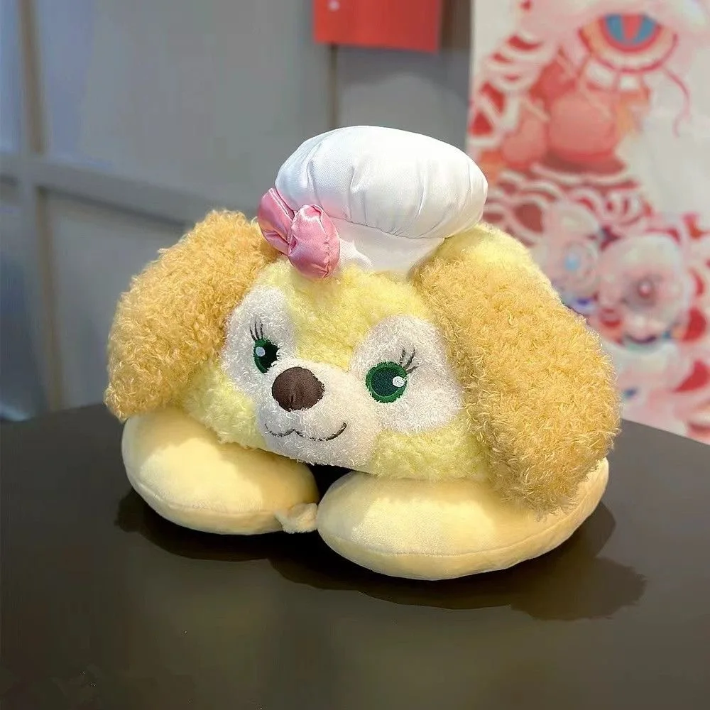 

Hooded Cartoon Plush U Neck Pillow Portable Travel Nap Support Cushion Multi-use Home Office Relax Accessory Gift for Adults