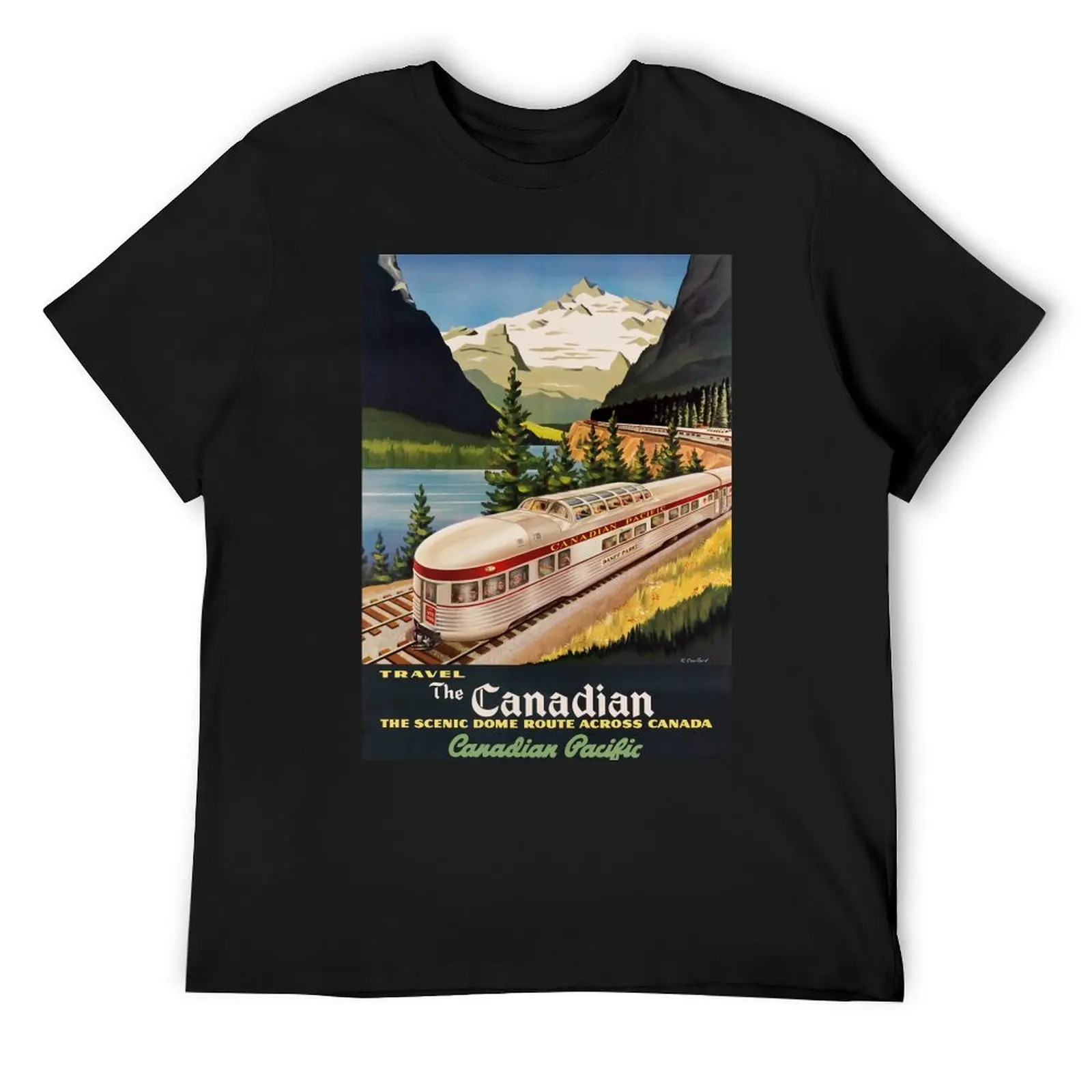 Travel the Canadian retro poster T-Shirt street wear shirts graphic mens graphic t-shirts hip hop