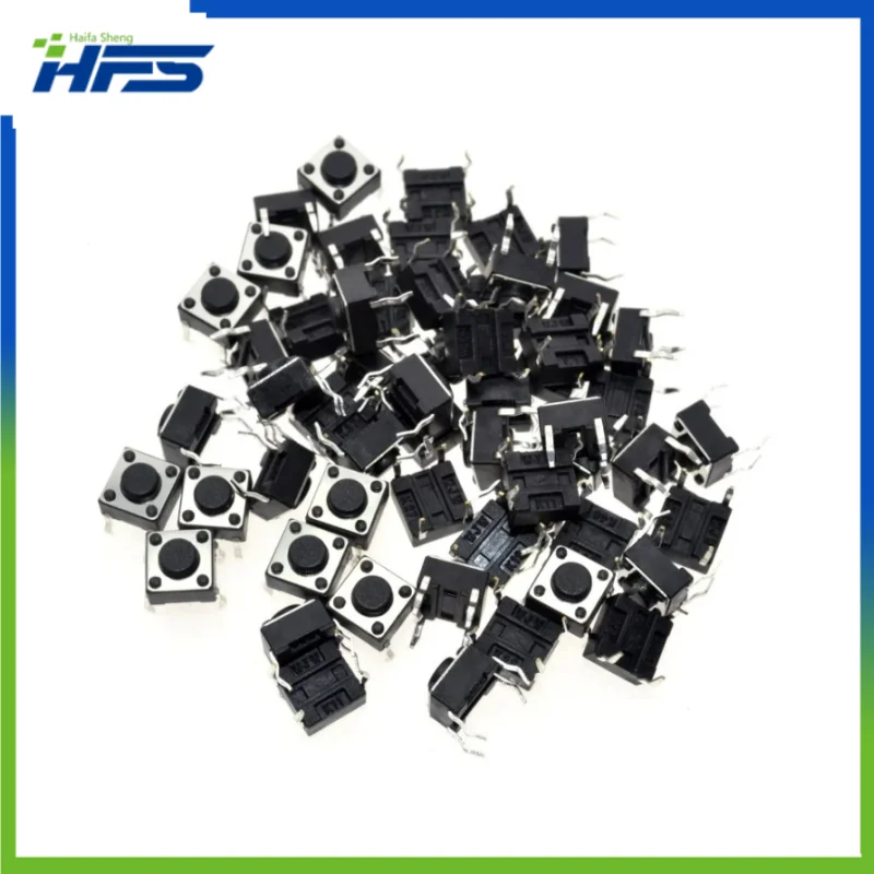 

50pcs Micro Switch 6*6*4.3/5/6/7mm Momentary SMT SMD Tactile Tact Push Button 4Pin 6x6x4.3mm 6x6x5mm 6x6x6mm 6x6x7mm