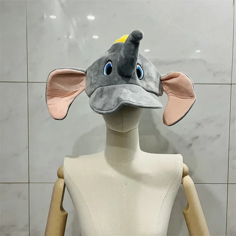 Disney Dumbo dzieci czapka typu Snapback małe dziewczynki i chłopcy kreskówka urocza mały słoń pluszowa czapka z daszkiem bawełniana kapelusze