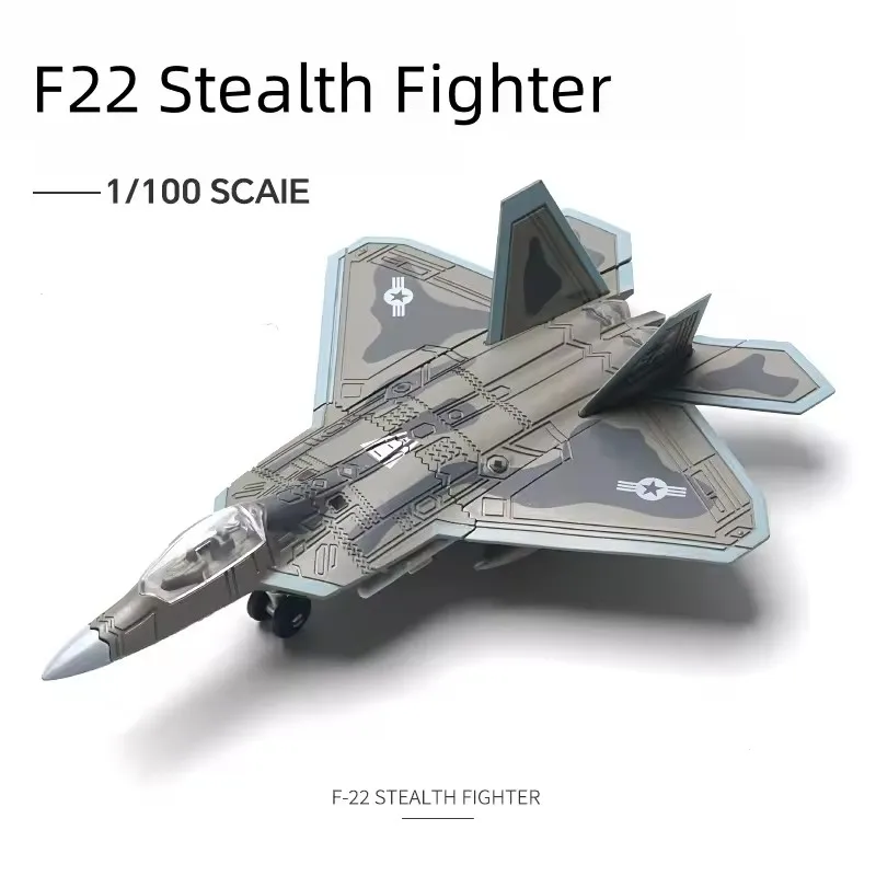 1/100 US F-22 Raptor Stealth Fighter Model Creative Military Series Building Blocks DIY Decor Assembled Toys Xmas Gifts
