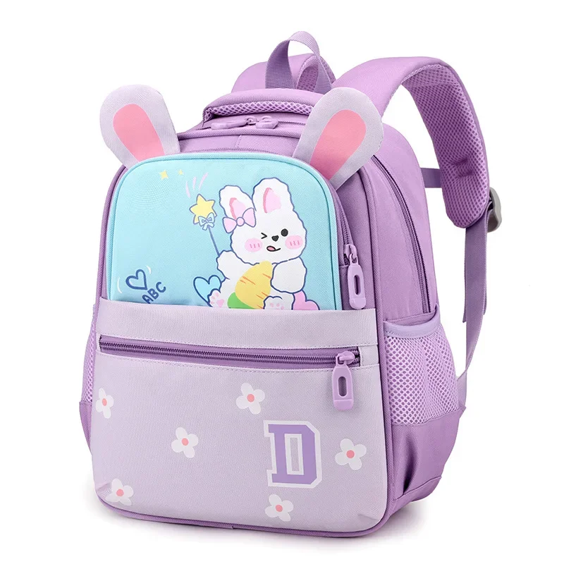 Mochila escolar para niños pequeños, niños y niñas, mochila diaria de jardín de infantes, bebé ligero, lindo conejo de dibujos animados, dinosaurio