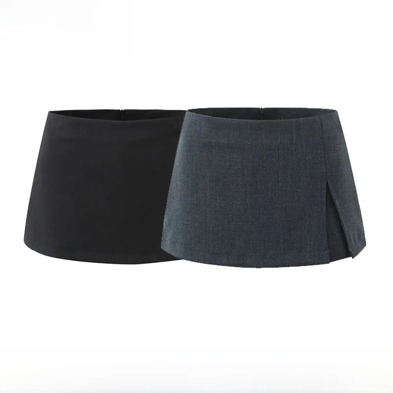 Fashionable A-Line  Skirt High Waist Polyester Fiber Small Slit Women's Spring Summer New Arrival Skirt-Pants