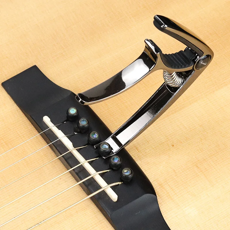 Metal Guitar Capo Guitar Tuner Clamp Zinc Alloy Professional Key Trigger Capo for Acoustic Electric Guitar with Rubber Grip