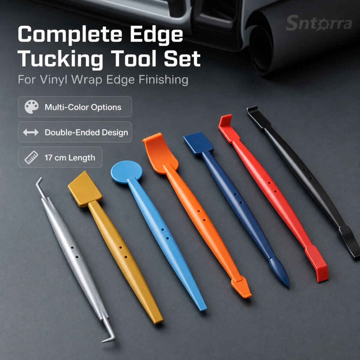 **Magnetic Edge Tucking Tool for Vinyl Wrap & Window Tint, Car Film Finishing Squeegee, PPF Wrap Seam & Corner Installation Tool