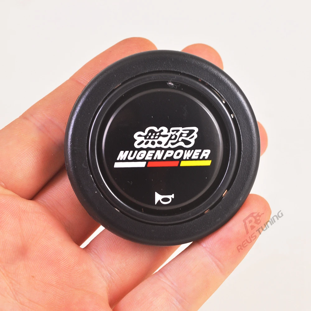 Jdm Style Mugen Ralliart Nismo Bride Car Race Rally Sport Racing Steering Wheel Horn Button With Aluminum Retainer Ring Plate