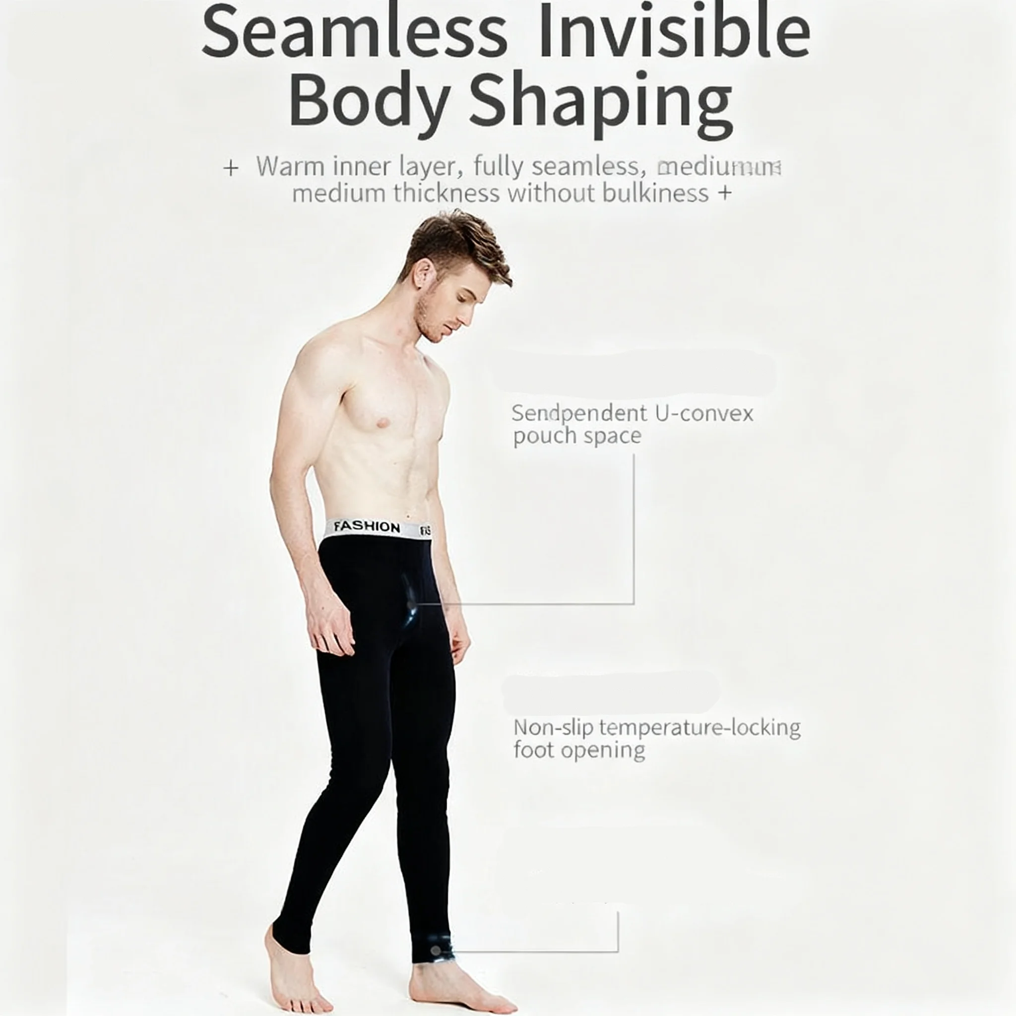 

2026 New Men's Tight Sports Pants Slim Pants Autumn And Winter Thermal Pants Plush High Stretch Quick Drying Compression Pants