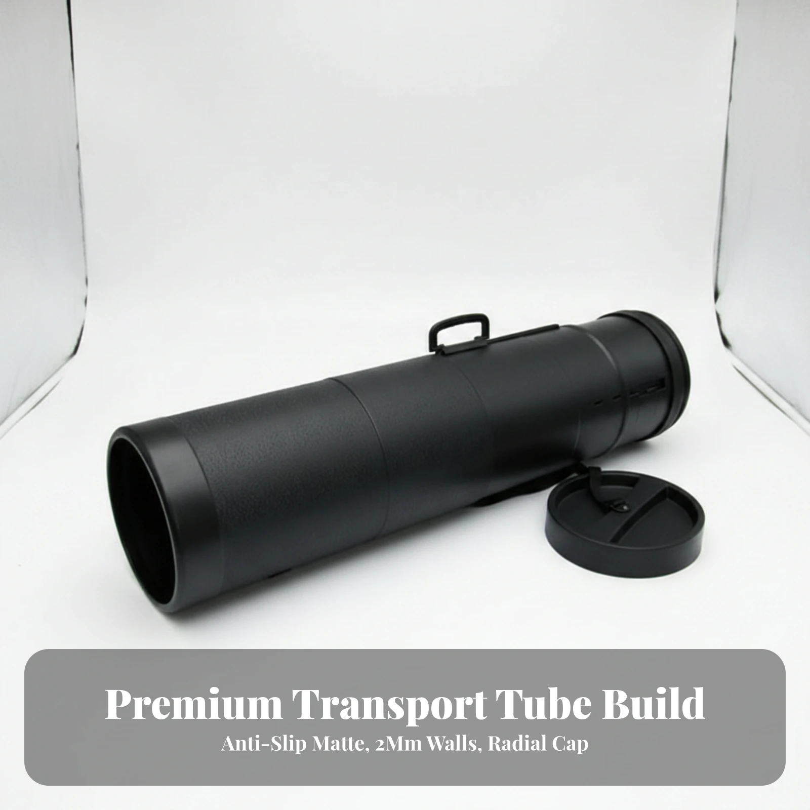 Drawing Tube with Shoulder Strap Adjustable Document Tube with Shoulder Strap Poster Cylinder Heavy-Duty Round Storage Case