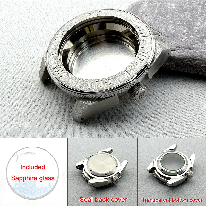 

Корпус для часов Mod King Samurai SRPE 44 мм, совместимый с механизмами NH35, NH36, 4R, с сапфировым стеклом, для мужских дайверских часов, индивидуальный дизайн.