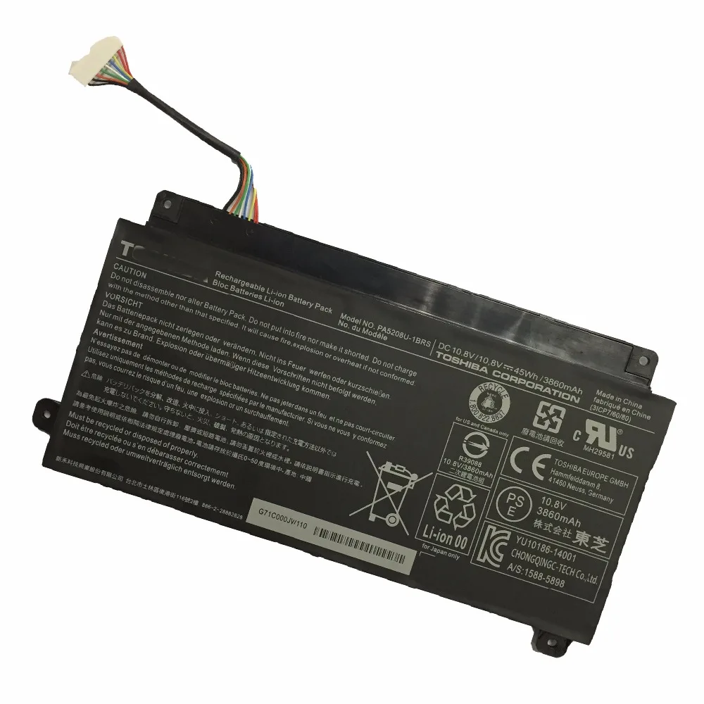 Imagem -02 - Nova Bateria do Portátil Original para Toshiba Cb35 E45w P55w P55w-c5204 P55w-c5314 Cb30-b3123 Cb35330 10.8v Pa5208u1brs 45wh 3860mah