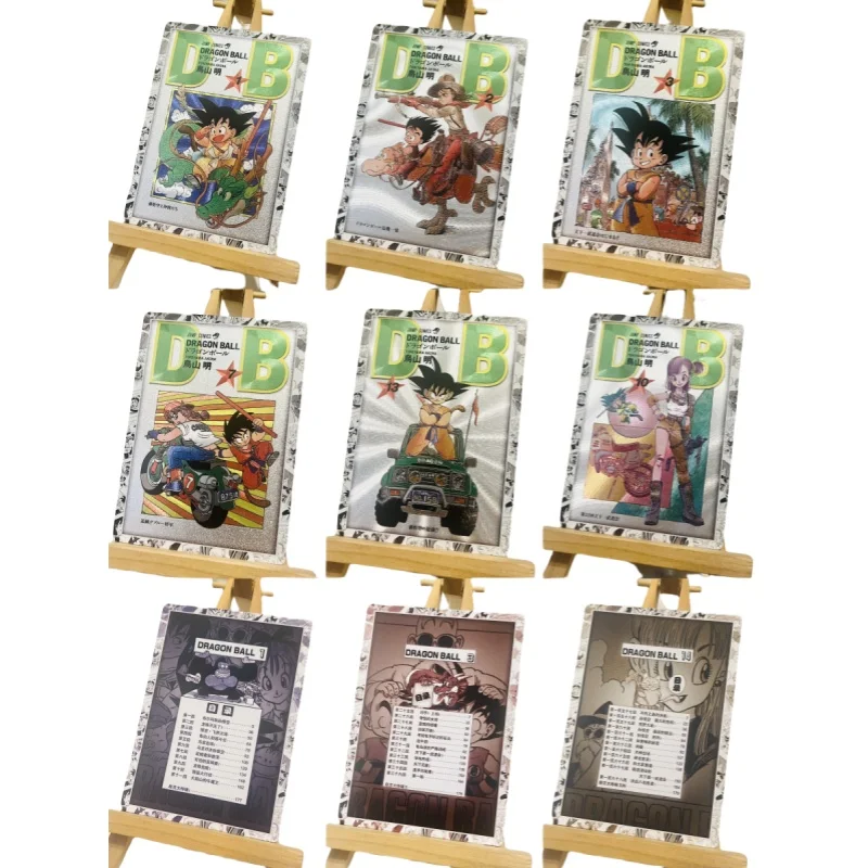 14 Sheets Flash Card Son Goku Bulma Frieza Dragon Ball Diy Manga Cover Rough Series Action Toy Figures Anime Game Collection