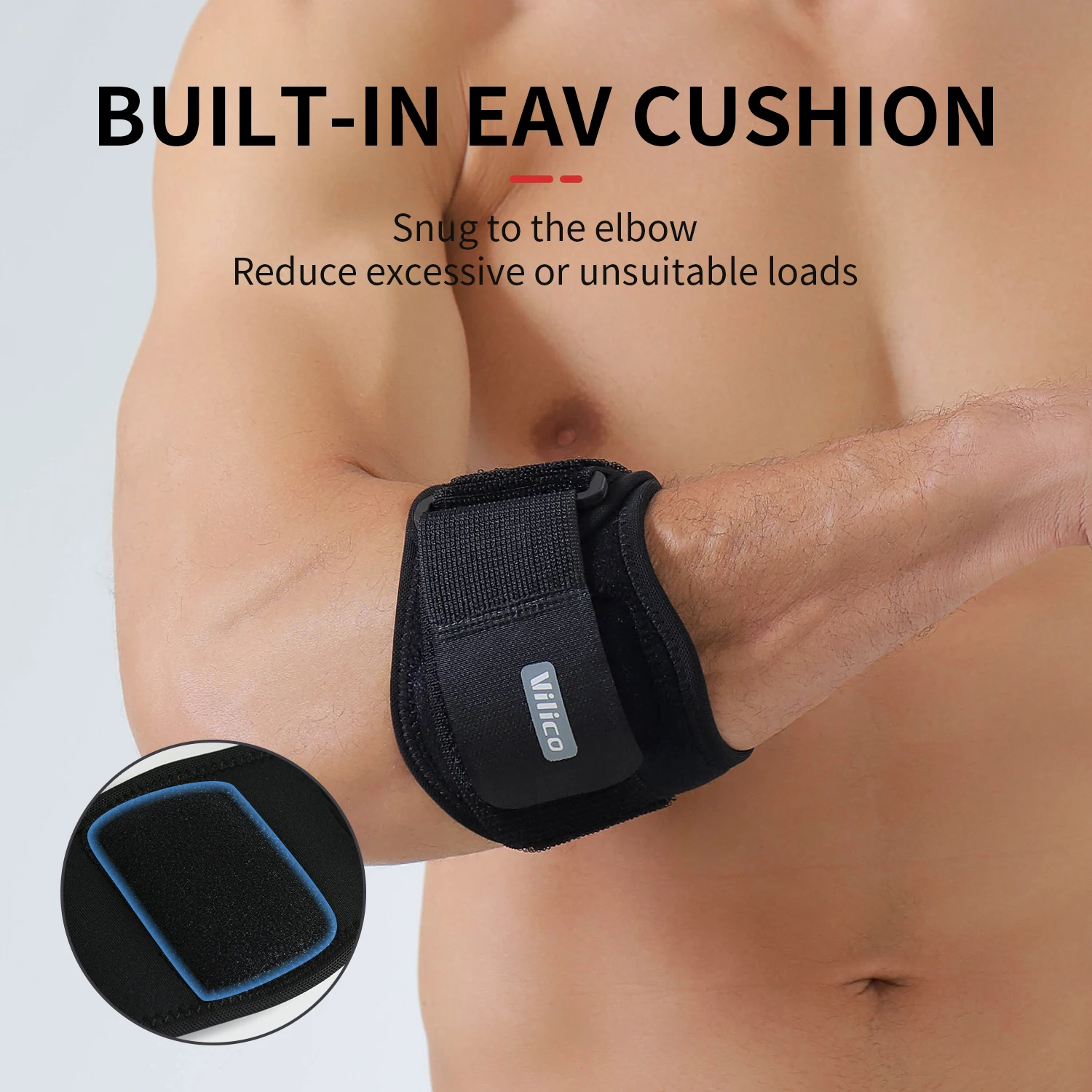 1PCS Adjustbale Tennis Elbow Support Guard Pads Golfer's Strap Elbow Lateral Pain Syndrome Epicondylitis Brace