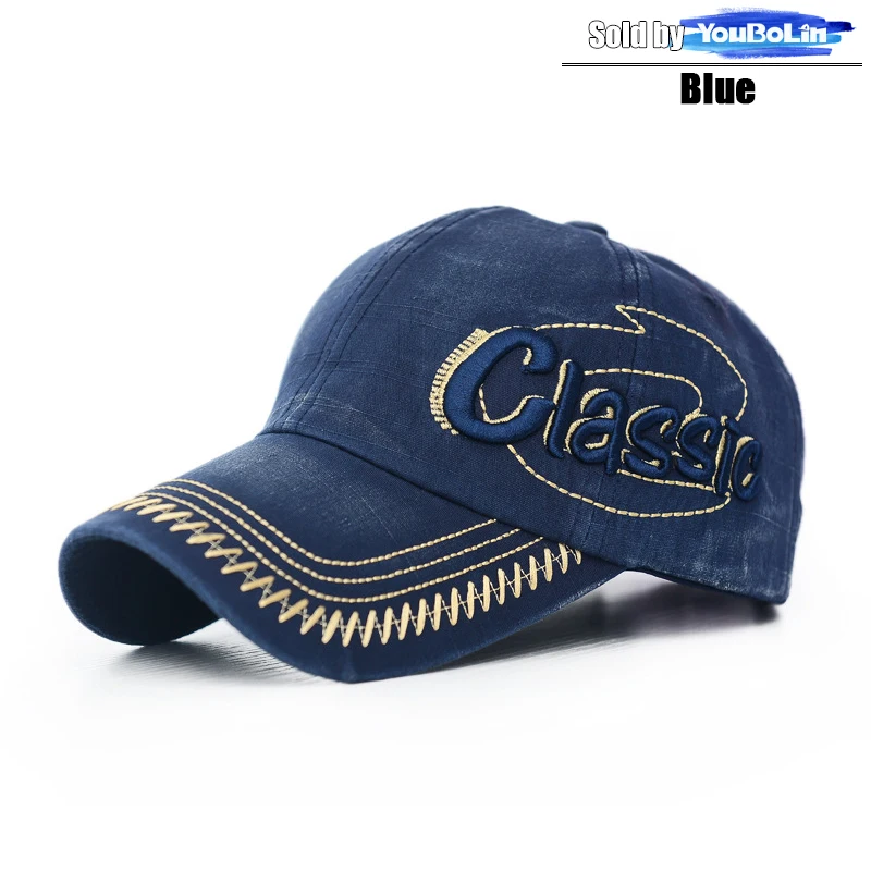 Baseballkappe im Koreanischen Stil Trendige Neue Frühlings-Dad-Cap Gewaschene Distressed-Mütze Retro-Buchstaben 3D-Bestickte Sonnenkappe – Detail 7