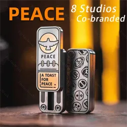 8 Studios Co-branded Peace Toggle Push Slider Desk Toys Metal Slider Fidget Stress Relief Limited Edition