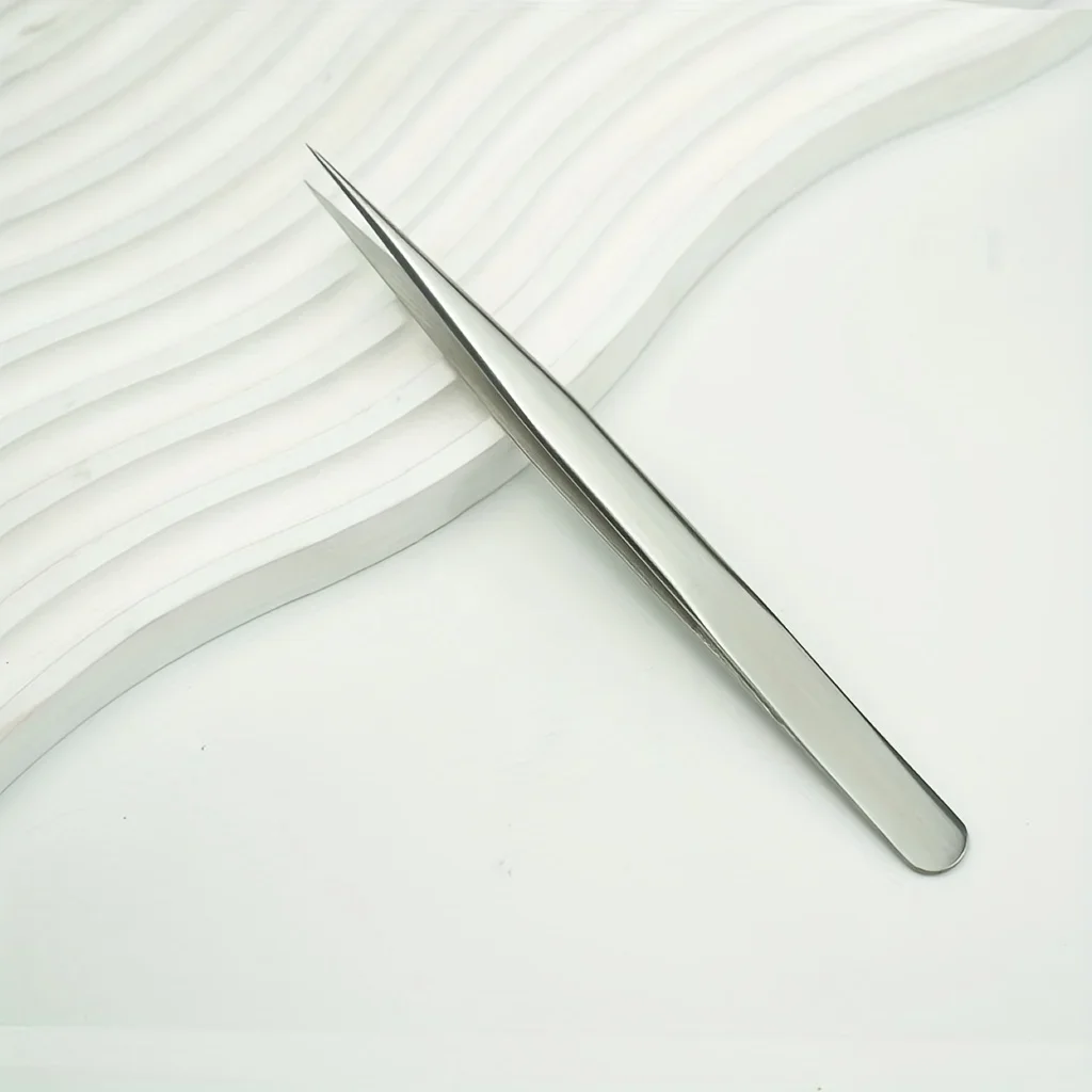 ملاقط رموش عالية الدقة من الفولاذ المقاوم للصدأ مع ريش ذهبي أداة مكياج احترافية لهدايا الشعر الاصطناعية #4