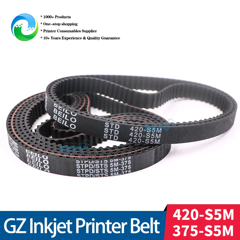 Inkjet Printer 420-S5M  Rubber Belt for Gongzheng Thunderjet Polaris Printhead Motor Belt 375-S5M