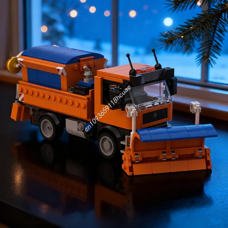 443pcs-moc-snow-plow-lorry-city-trafficed-model-building-blocks-diy-christmas-gifts-creative-idea-toys-education-birthday