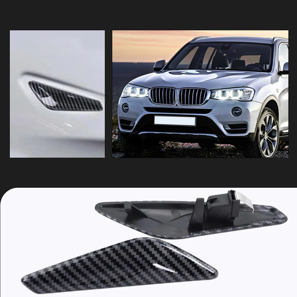 

51117338569, 51117338570 2Pcs Side Fender Trim Marker Turn Signal Light Lamp Finisher Left Right for BMW X3 F25 X4 F26 2013-2017
