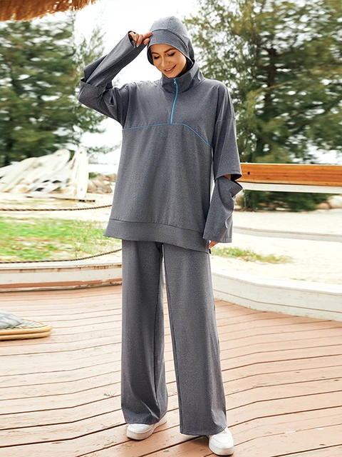 Vetements de sport pour femmes musulmanes ensemble de 3 pieces vetements de course de sport en plein air arabes turcs islamiques modeste vetements de Gym actif printemps 2022 AliExpress