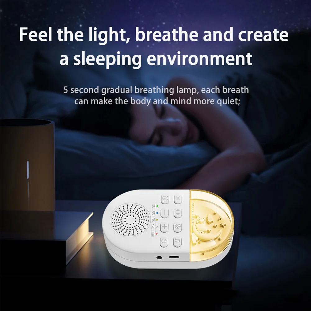 

Sleep Sound Machine Portable Baby Sleep Sound Player 24 Soothing Sounds Sleeping Relaxation Rechargeable for Home Travel