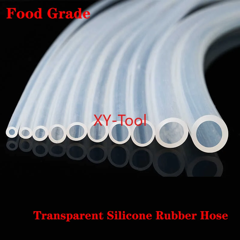 Food Grade Clear Transparent Small Caliber Silicone Rubber Hose Flexible Nontoxic Soft Silicone Tube Pipe ID 2~12mm OD4~18mm