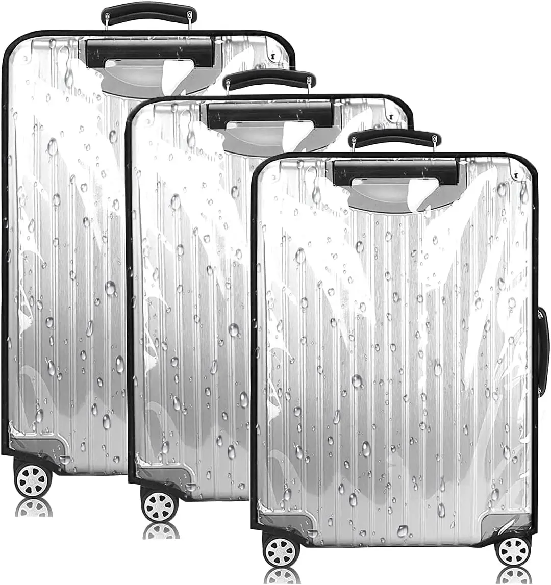 Transparent Pvc Suitcase Waterproof Dustproof Anti-Scratch Protective Cover Luggage Trolley 18-30 Inch Luggage Cover Reused