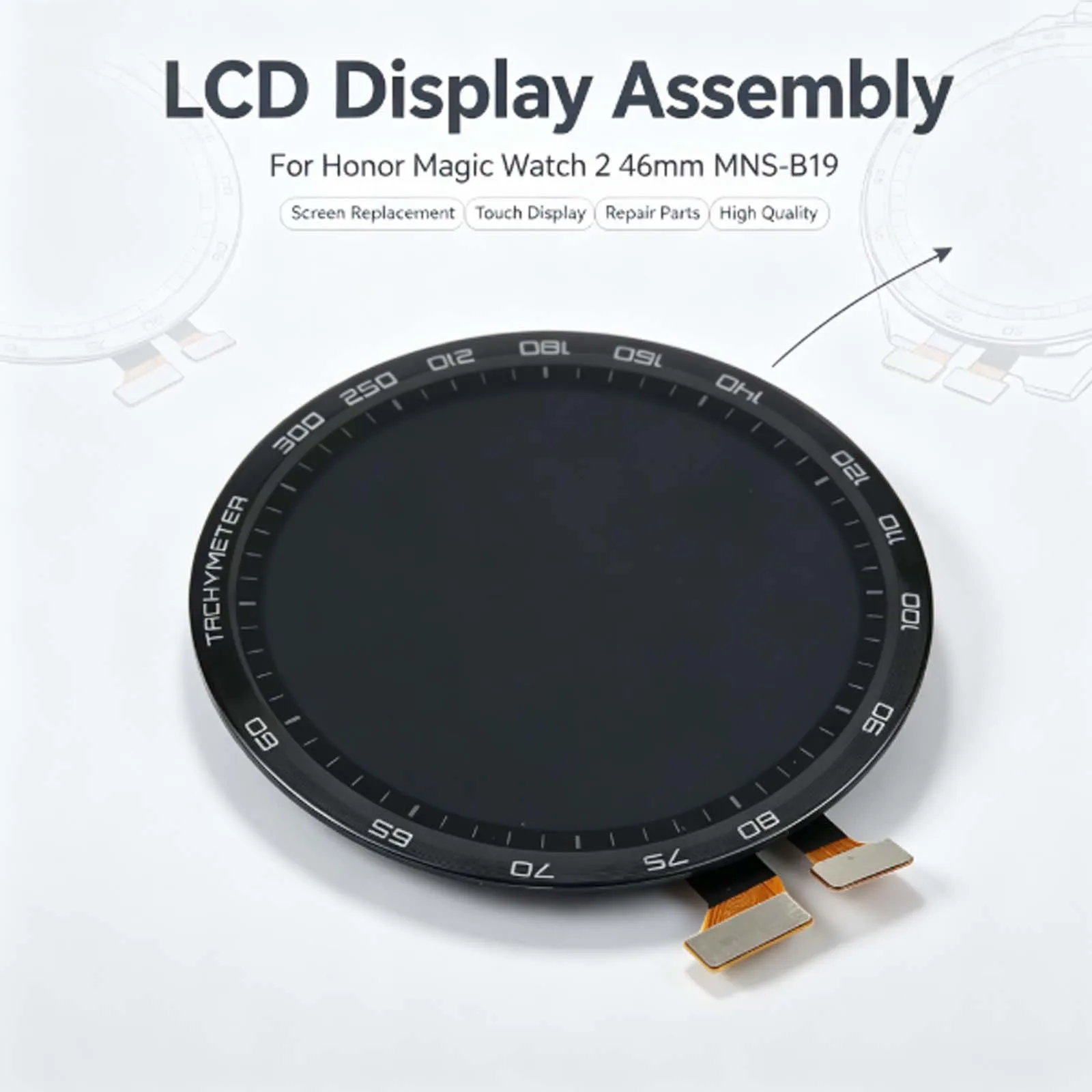 LCD Screen for Honor Magic Watch 2 46mm MNS-B19 with Digitizer Full Assembly Watch Display Repair Spare Part