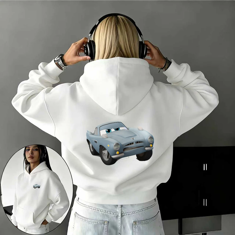 

Осенне-зимние автомобили Диснея: Джексон Шторм, персонаж будущего спортивного автомобиля, теплая повседневная толстовка с принтом из 100% чистого хлопка для женщин