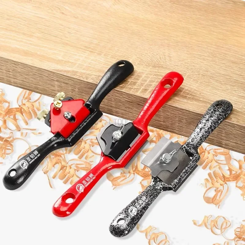 Hand Push Planer Household DIY Small Planer Woodworking Handmade Edge Trimming and Scraping Planer Cutting Adjustable Spokeshave