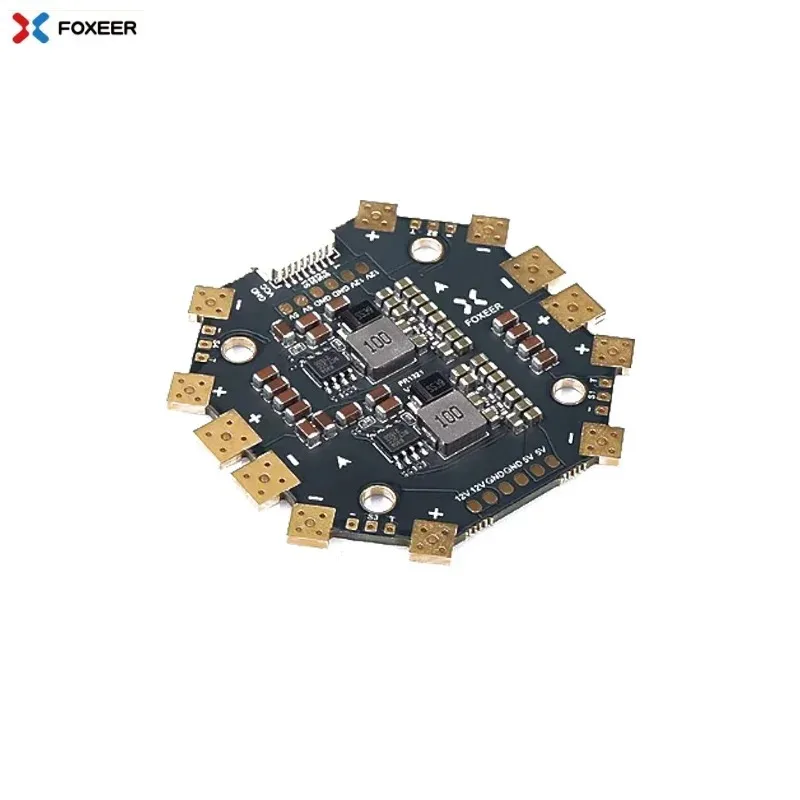 Foxeer PDB400 8S 400A PDB Dual Battery Pad 12 Hubs for RC Multirotor Airplane Helicopter FPV Long Range Cinelifter DIY Parts