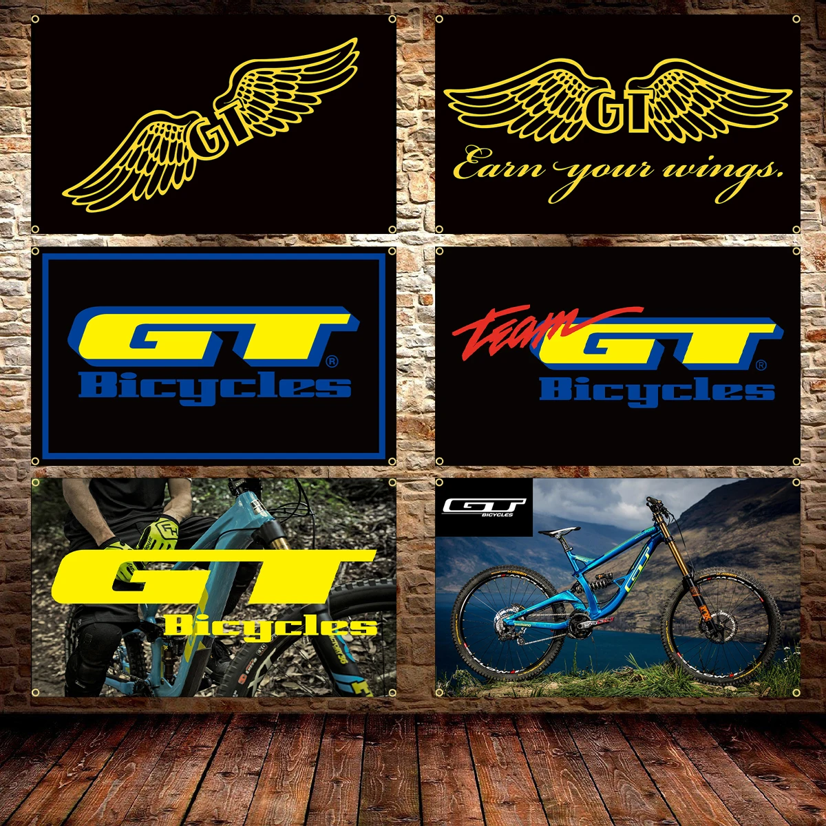 JimonFlag 90X150CM 3X5FT GT-BIKEs Bicycle Flag Polyester Digital Printing Bicycle Banner For Decoration